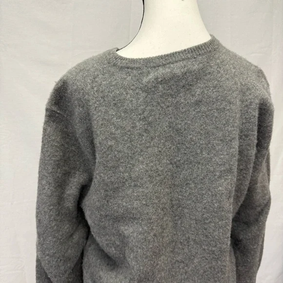 Polo Ralph Lauren Gray Lambswool Sweater XL V-Neck Classic Fit - Picture 6 of 12